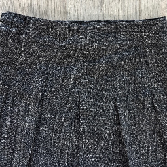 Max Studio Pleated Tweed Mini Skirt - Back/Charcoal Size XL - Picture 5 of 12